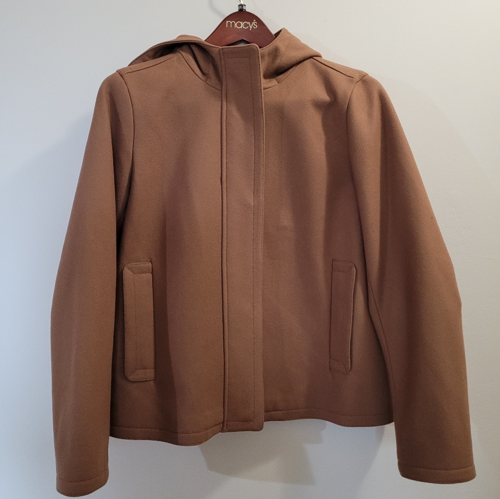 J crew Melton Wool Hooded Coat